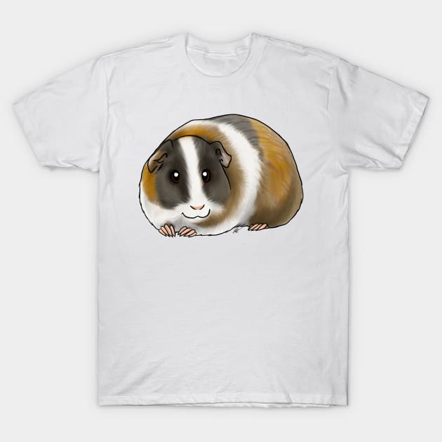 Small Mammal - American Guinea Pig - Tortoise Shell T-Shirt by Jen's Dogs Custom Gifts and Designs